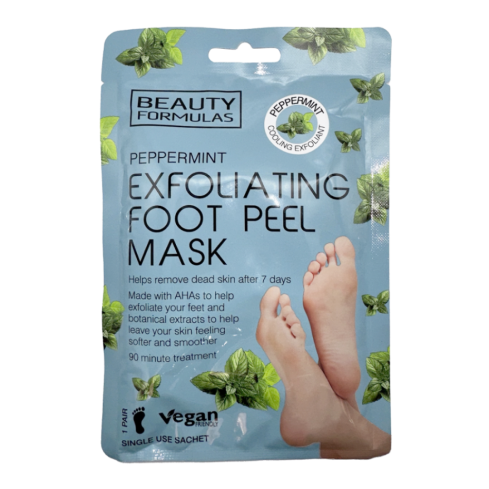 Beauty Formulas Kooriv jalamask piparmündiga (1paar)