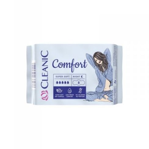 Cleanic Comfort Hügieenisidemed Night (8tk)