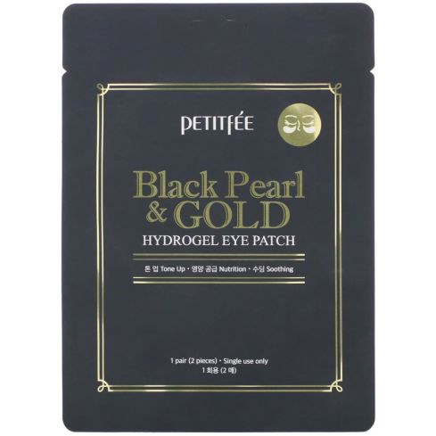 Petitfee Black Pearl & Gold Eye Patch Silmapadjad (1paar) 2tk